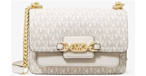 michael michael kors heather extra-small logo crossbody bag|Michael Kors White Mk Heather Extra.